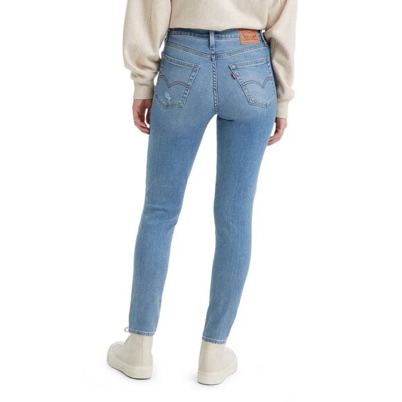 Levi's Women's Size 24X30 Blue 721 High Rise Skinny Jeans High Beams - Picture 3 of 16